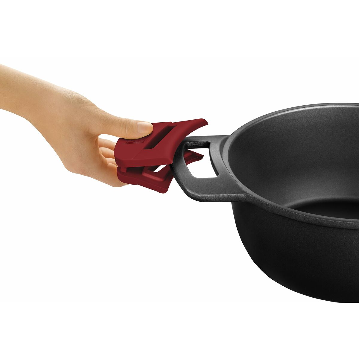 Pan met Glazen Deksel BRA A410532 Rood 5 L